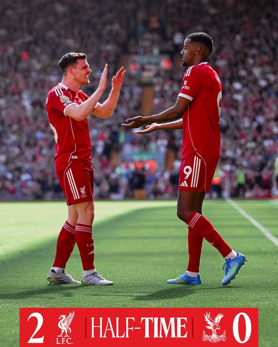 We lead at the break 🙌 #LIVCRY