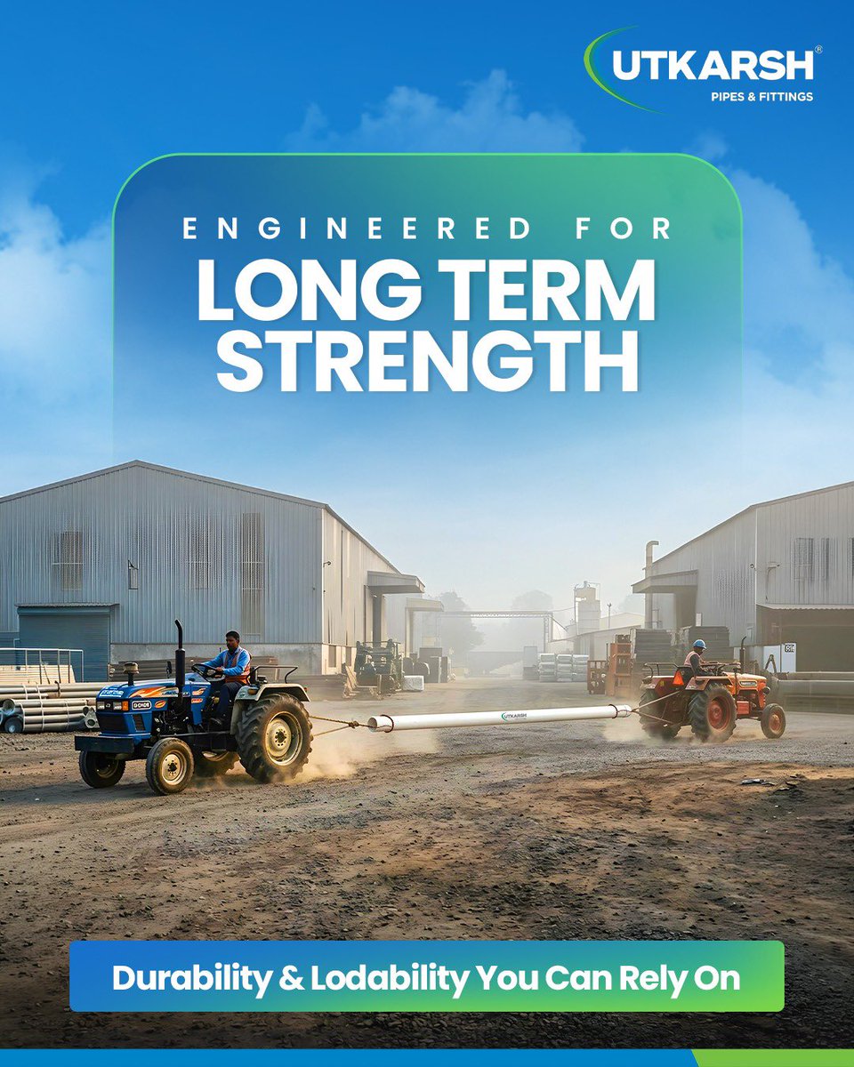 utkarshindialtd's tweet image. Engineered for durability that stands the test of time.

Built to handle heavy loads, harsh conditions, and real-world demands day after day.

#UtkarshIndia #Durability #engineeringexcellence #BuiltToLast