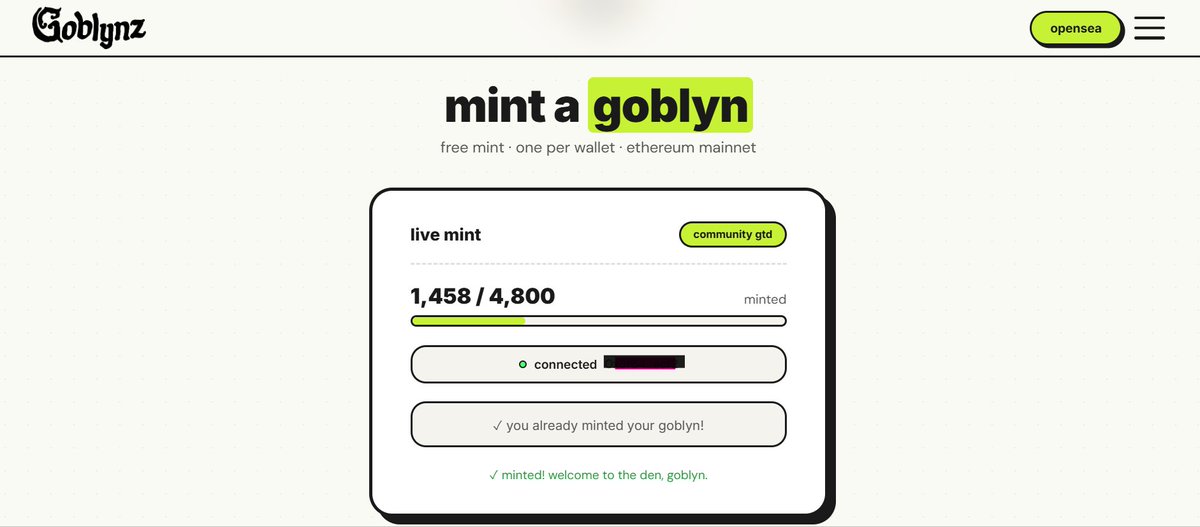 I finally minted my Goblynz

I know the God of rares came through for me....
can't wait to reveal my 1/1 😙