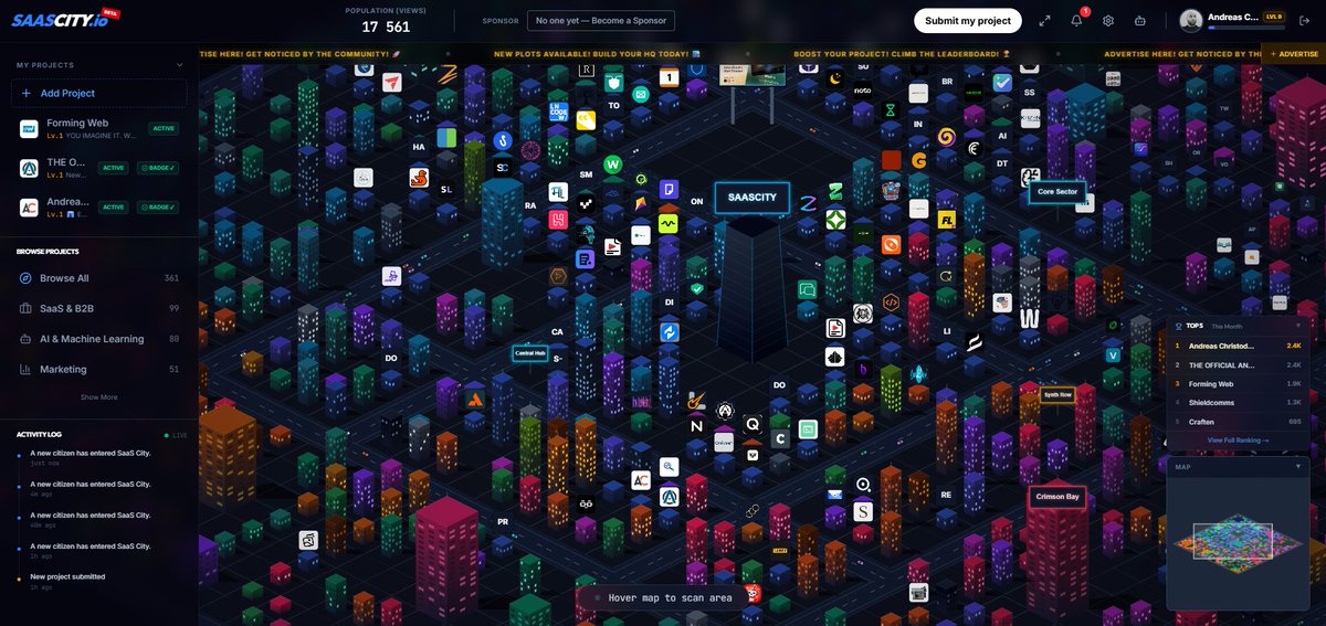 _andreascy's tweet photo. Happy to claim the #1 spot on the April 2026 @saascity_io Monthly Leaderboard.

@_andreascy, @ofclandreascy, and @FormingWeb topped the charts with strong community momentum, turning vision into exceptional digital experiences that continue to resonate.

A big thank you to everyone who supported the launch.

Onward and upward! 😘📈🦋

- https://t.co/6MTjPMU1Q6
- https://t.co/JdHzwvgW86
- https://t.co/HG070YuoRS

#andreaschristodoulou #andreascy #officialandreascy #formingweb