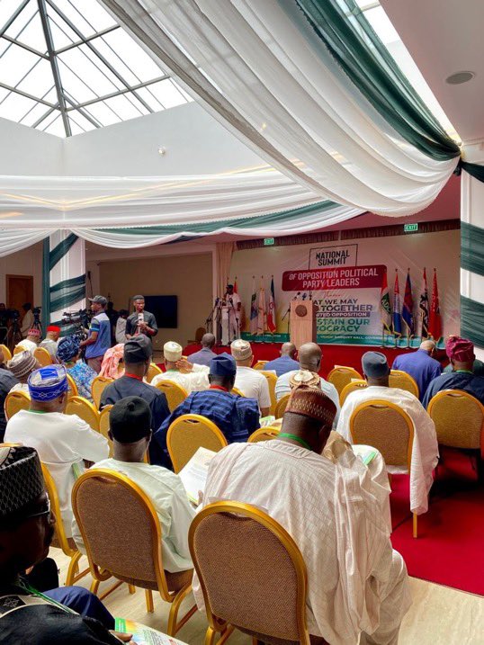 BREAKING: The PDP and ADC have agreed at the National Opposition Summit to field a single presidential candidate in the 2027 election.

PDP Chairman Tanimu Turaki SAN stated this while reading a communique from the summit in Ibadan, Oyo State.