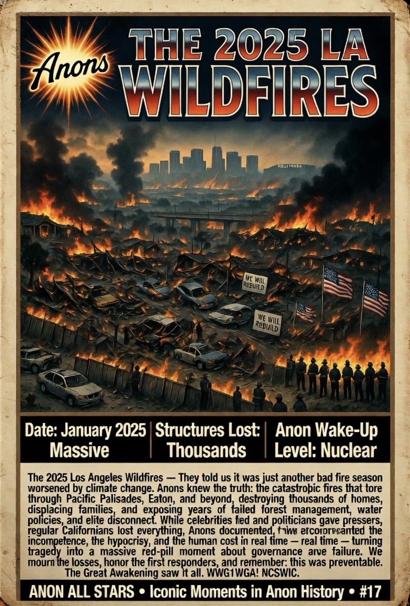 The Anon All Star project captures moments from our history together and memorializes them in ways the msm never could

and the anons remember details when others don’t

Below are two examples.

If you have a moment in time from our awakening journey together you want captured