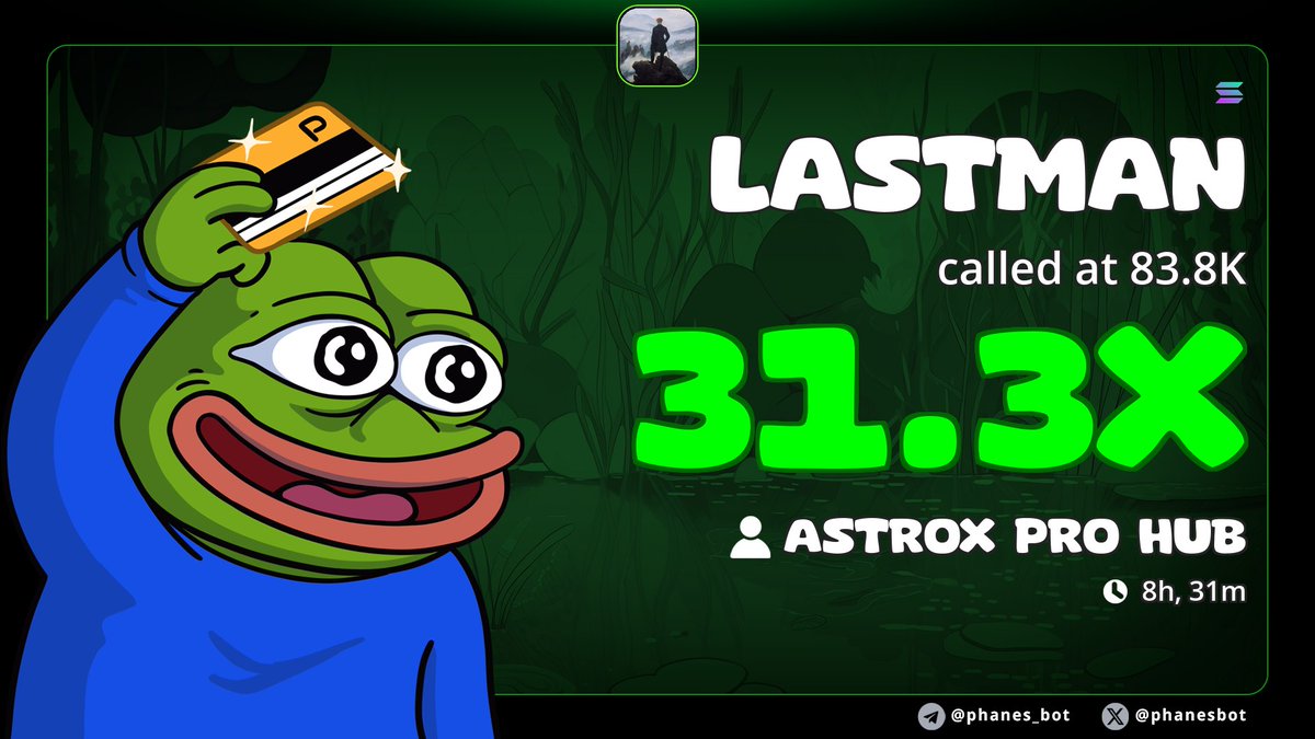 AstroX_HUB's tweet photo. Update for $LASTMAN play - Hit new ATH 📈

MC: $88K —> $2.4M new ATH

🥇 All-in-one Trading Hub::
https://t.co/rbijAMlxL5

⚙️ AstroX Insider Tool:
https://t.co/o9H4R8M2K5

AmSYbLUcwYmBZc8G9GTenSn2dsLjsZiVeMxMQvcUpump https://t.co/qPFNxsawDP