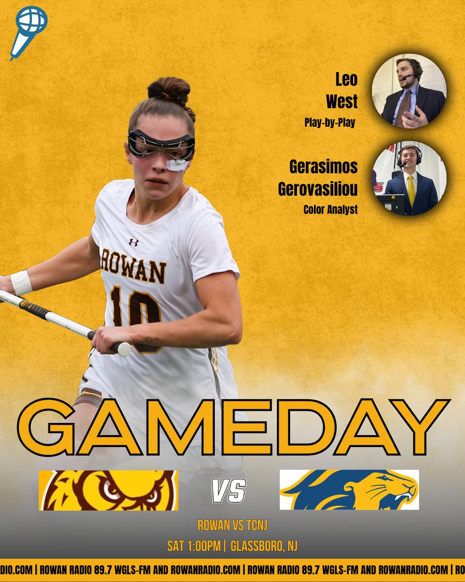 WGLSSports's tweet photo. GAMEDAY!
@RowanWLax closes out the regular season against TCNJ today at 1pm!
PBP: @leowestbomb
Color: @Gerasimos76
Producing: @OwenTColwell and Ben Silk
Live on https://t.co/DaHAVxDLHc Channel 2! #ProfNation https://t.co/cPl5DWRijF