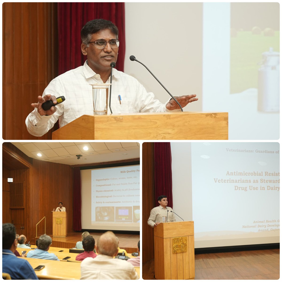 NDDB_Coop's tweet photo. On World Veterinary Day 2026, themed “Veterinarians: Guardians of Food & Health”, NDDB commemorated the occasion with a focused session, highlighting the vital role of veterinarians in safeguarding both food systems and public health.

The programme featured address by Dr. @ShahMeenesh, Chairman, NDDB, who extended his greetings to veterinarians across NDDB, its subsidiaries, and the dairy cooperative network. In his message, he highlighted the relevance of this year's theme, emphasising veterinarians as critical guardians of both livestock health and food safety, ensuring safe, contaminant-free milk reaches millions of households. He noted that while India’s global leadership in milk production stands strong, the future of the sector rests on sustainability, quality, and safety—areas where veterinarians play a central role.

Stressing the One Health approach, Dr Shah pointed out the interconnectedness of animal, human, and environmental health, and the vital role veterinarians play in early disease detection, surveillance, and prevention of zoonotic risks. He also drew attention to emerging challenges such as antimicrobial resistance, climate change, and evolving disease patterns, urging responsible use of antibiotics, stronger preventive care, and adoption of science-based practices. Reaffirming NDDB’s commitment, he highlighted ongoing efforts to empower veterinarians through training, digital tools, and institutional support, envisioning a future where every veterinarian is equipped, respected, and enabled as a true guardian of health.

Experts from NDDB’s Animal Nutrition, Breeding, and Health groups highlighted key priorities—milk quality and food safety, farmer empowerment through breeding tools, and responsible antimicrobial use to combat AMR—followed by an open forum encouraging dialogue and exchange of ideas. The programme reinforced the importance of veterinary expertise in strengthening dairy systems and ensuring safe, nutritious milk for all.