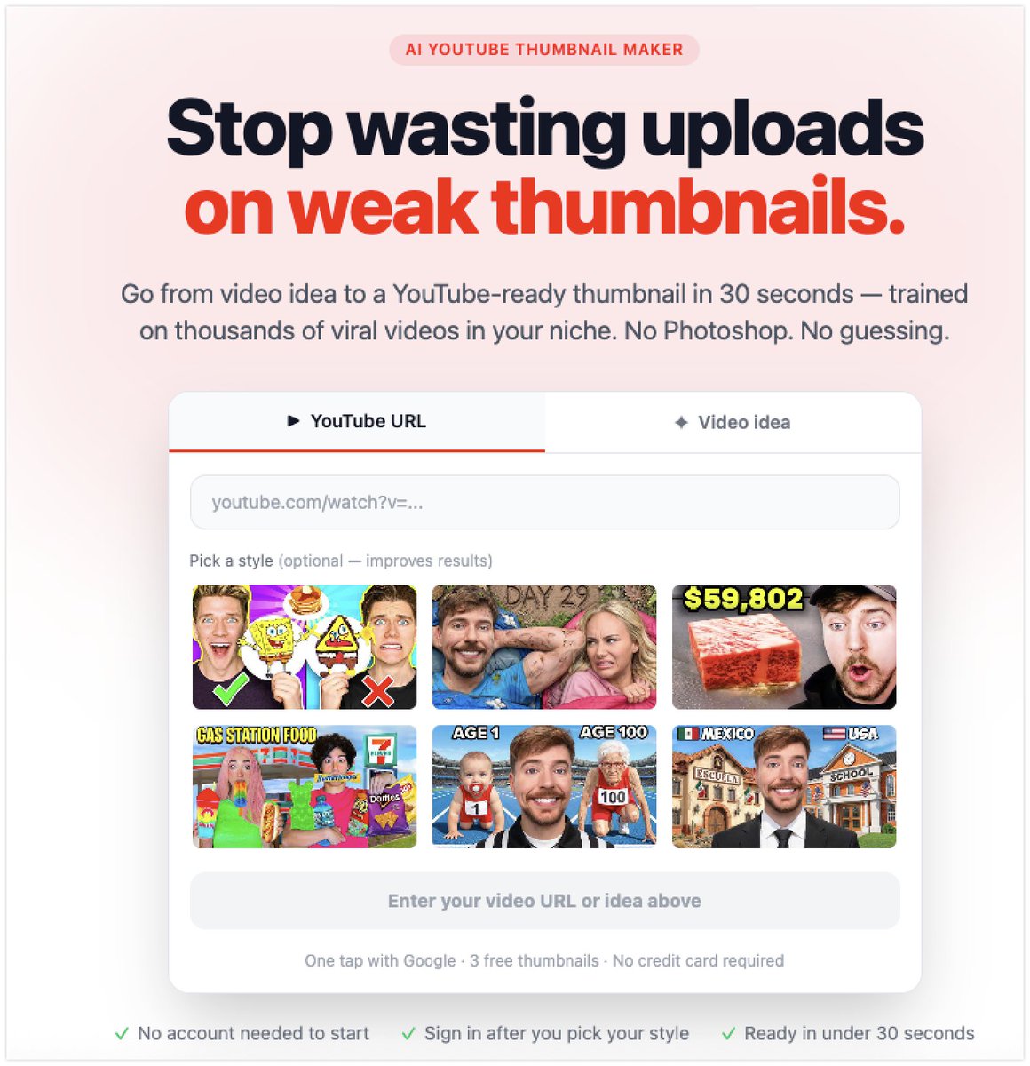 teachyoutips's tweet photo. @heyblake Youtube Thumbnail generator in 30 seconds - https://t.co/MkyneB24gc https://t.co/QDUHA7EJzf