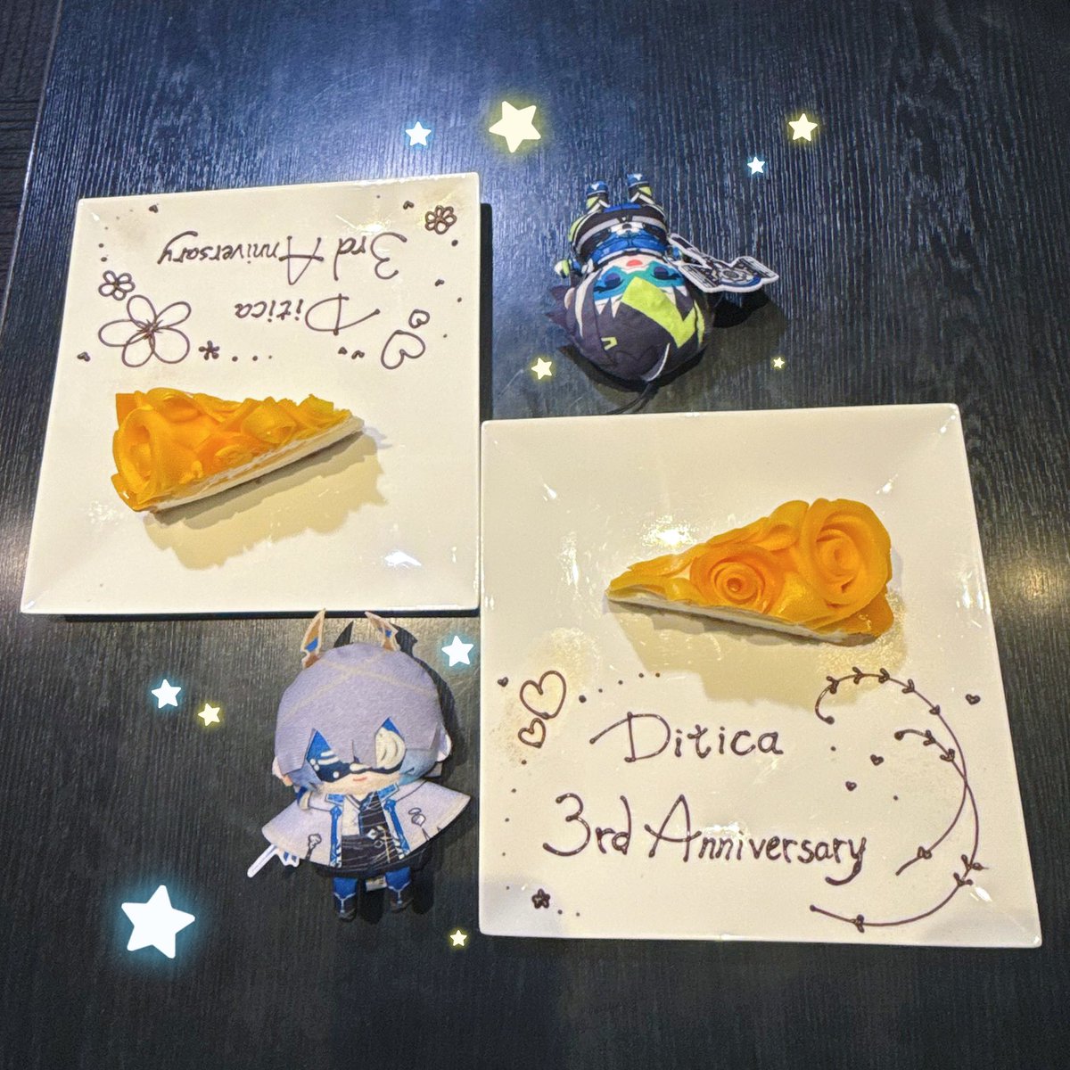 ．    𓂂𓏸 ꒰ 𝓱𝓪𝓹𝓹𝔂 𝓪𝓷𝓷𝓲𝓿𝓮𝓻𝓼𝓪𝓻𝔂꒱ 𓏸𓂂
 　　　　　　ᕱ⑅︎ᕱ  　  ∧⑅∧
                     (⑉︎ᴗ  ̫ ᴗ)　(ᓀ⩊ᓂ)
                      つ 🀂 C　つ 🀂 C

✨         #Dytica3周年   #放ロウ者       ✨