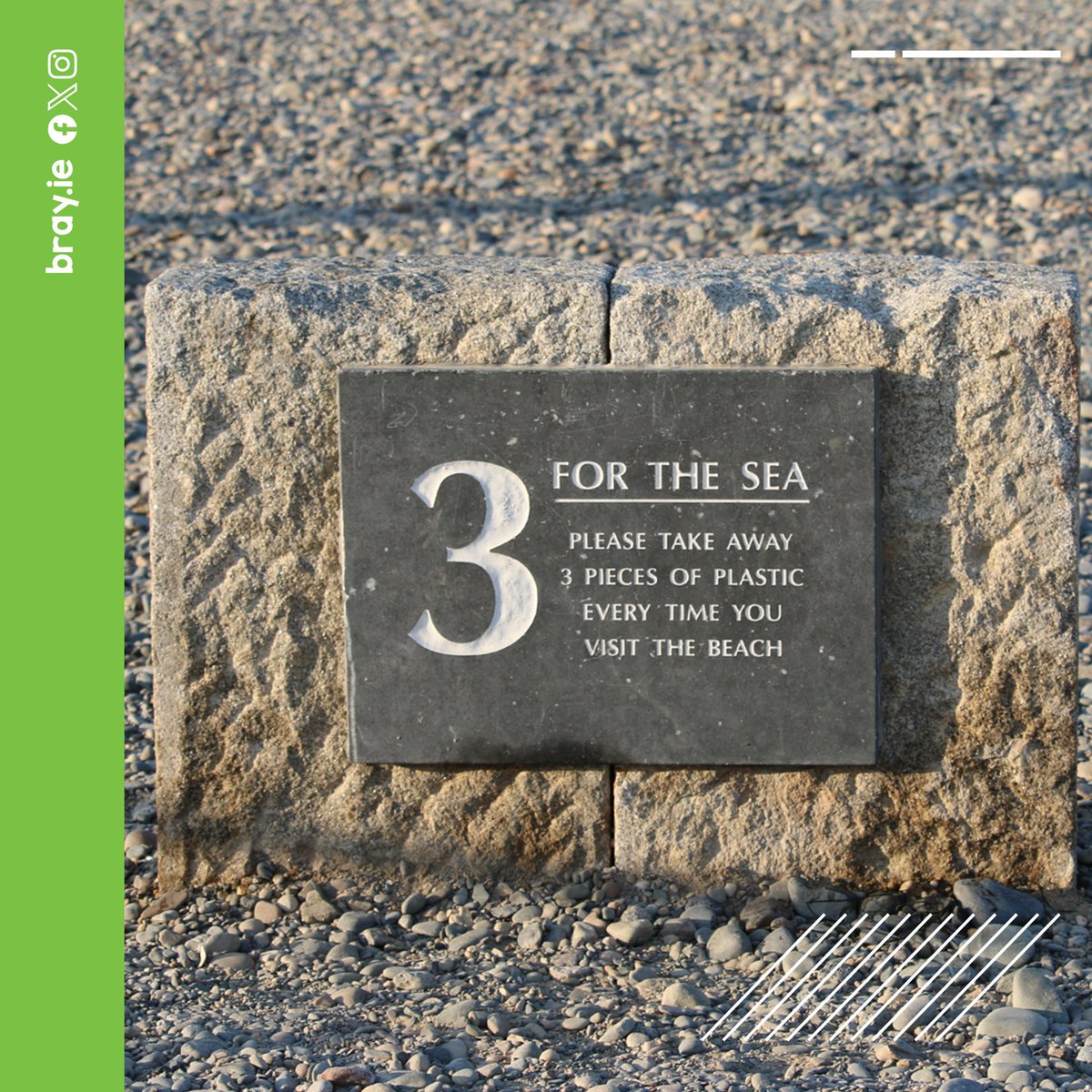 bray_ie's tweet image. Whether you're at the beach or simply out walking, commit to picking up and disposing of 3 pieces of rubbish. This small act of care protects our waterways and coastline from plastic pollution.

#Take3ForTheSea #LeaveNoTrace #SpringInBray #LoveBray #Bray