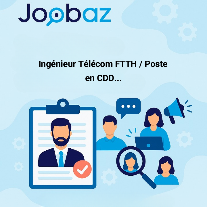 joobaz_maroc's tweet image. 🚀 Recrutement en cours !

🎯 Poste : Ingénieur Télécom FTTH / Poste en CDD
📍 Lieu : Casablanca, Casablanca-Settat, Morocco    
🔗 Postulez ici : joobaz.link/VYXHM

#emploi #recrutement #job #joobaz
