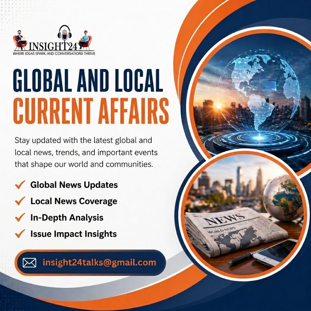 Insight_24talks's tweet image. Stay ahead of the news! 🌐 Insight24 covers global &amp;amp; local current affairs with in-depth analysis &amp;amp; issue impact insights that matter. 

📧 insight24talks@gmail.com 

#CurrentAffairs #GlobalNews #LocalNews