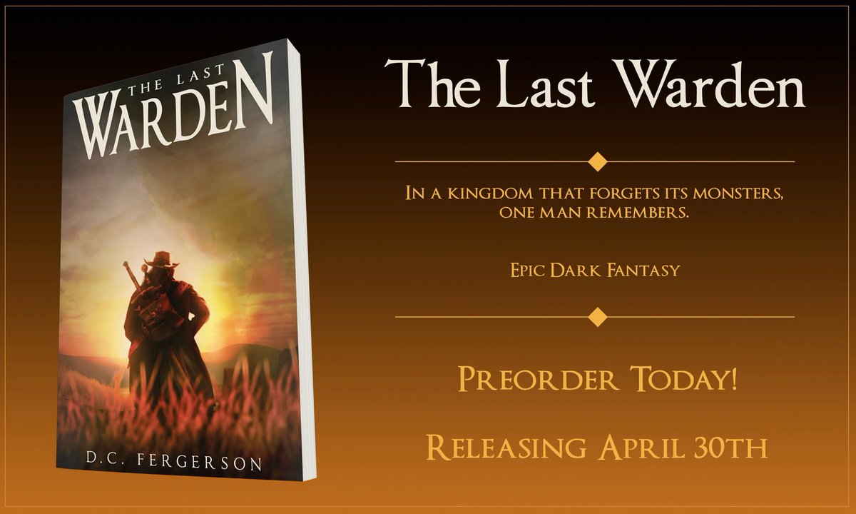 DCFergerson's tweet photo. Which would you choose? Doing what's right or saving everyone that you love? The Last Warden forces that question. 5 days. Preorder now.

https://t.co/0BOP60Q2nx

#grimdark #darkfantasy #joeabercrombiestyle https://t.co/Le2RytAdVQ