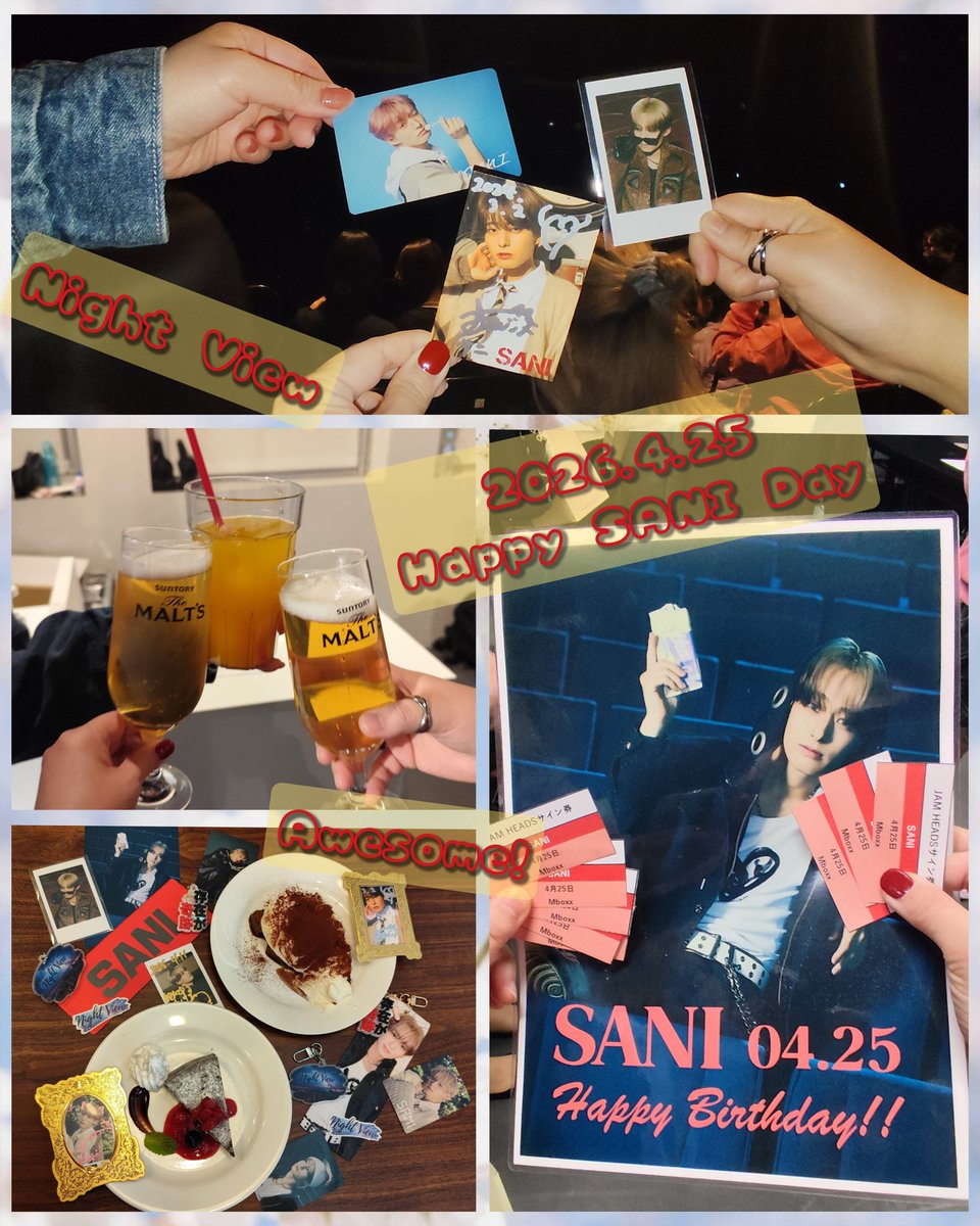 mican_chu's tweet image. 『Night View』幸せ空間すぎた🥹❤️

SANIくんもスタッフさんもこの日の為に沢山準備してくれたんだなぁ！
ってすっごく温かくて愛が伝わる良いライブでした🥹✨
今日ここにいる全員がSANIくんを祝いに来てくれたんだって思ったら泣きそうな位嬉しかったよ🥹💎

#さにーでい #NightView #icy💎