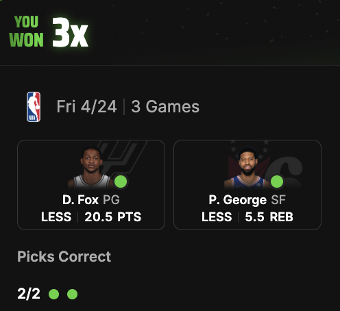 betparlayers's tweet image. this run is nuts 🔥

picks from parlayersfs.com 

#PrizePicks #Pick6 #NBAPicks