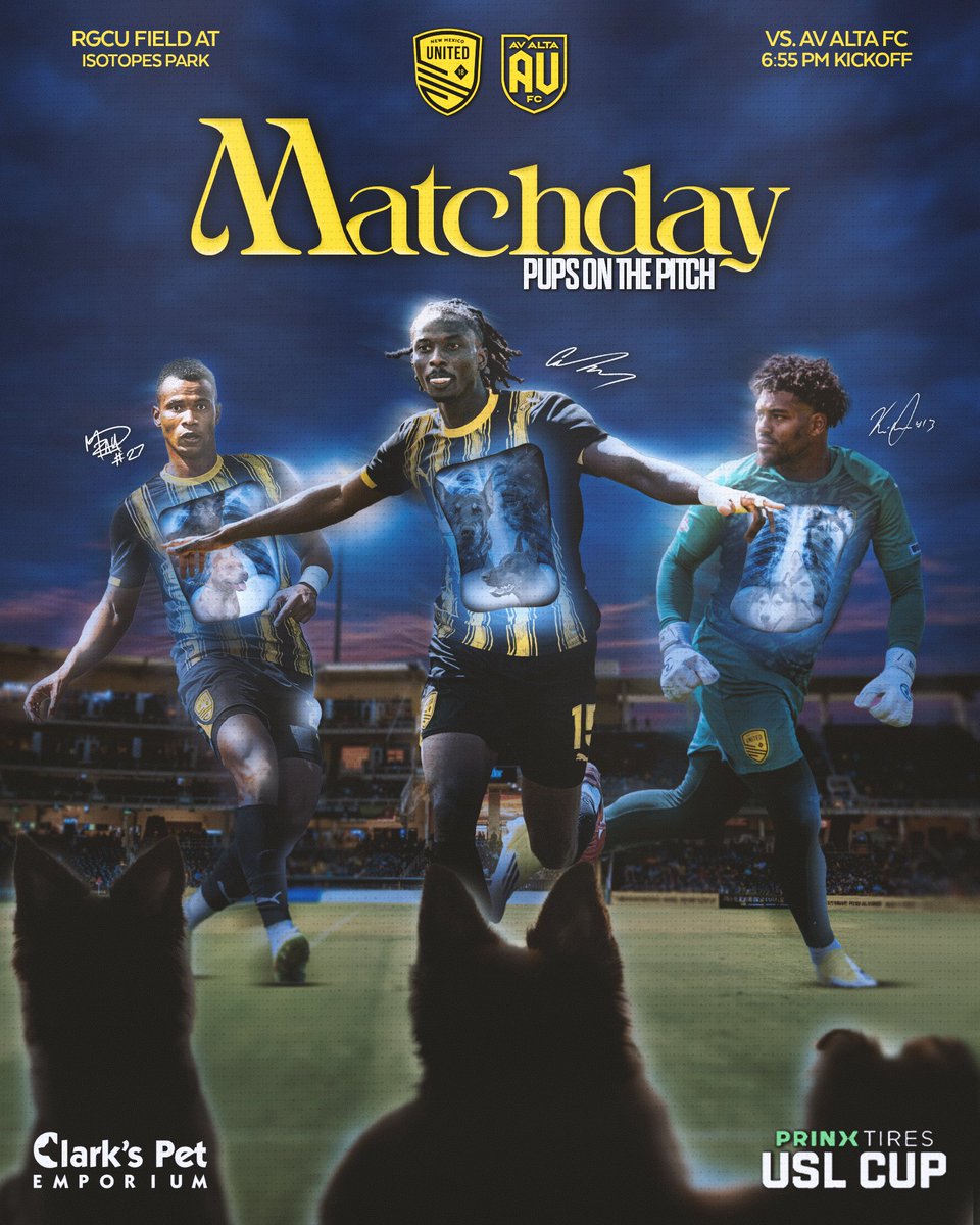 NewMexicoUTD's tweet photo. Finally Home 🙌

It's Matchday in New Mexico and we've got a packed day! Swing by the Spring Game Fiesta with UNM Lobo Football starting at 3pm and bring your pup for Pups on the Pitch Night! https://t.co/rCkPtvTJKX