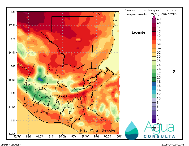 Calor 🥵 y más calor #climagt

Por lo menos en los próximos 4 días, temp. máximas cercanas a 30° en la cd capital, 40° en el norte y oriente del país

Lluvias en la bocacosta