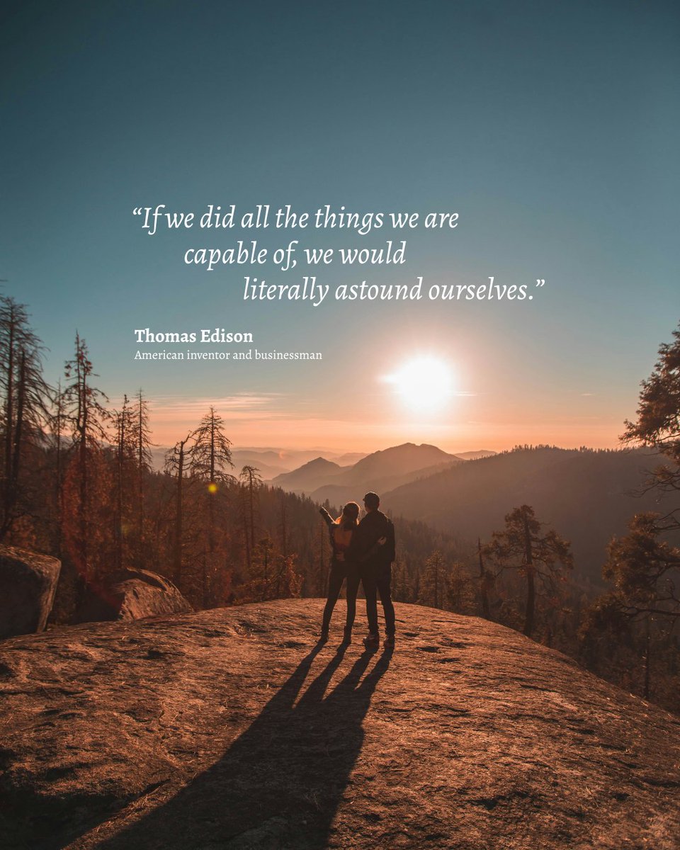 MonicaCast6535's tweet image. You’re capable of more than you know — push your limits, and you just might amaze yourself. 🚀

#ThomasEdison #UnlockYourPotential #BelieveInYourself #LimitlessYou #PushYourLimits #InspirationDaily