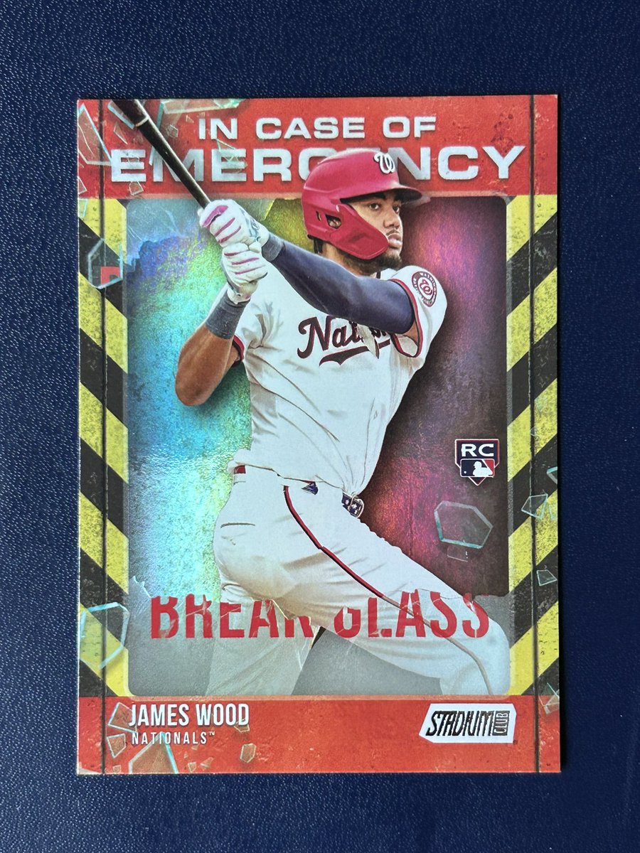 TheEskimo_Quinn's tweet image. 2025 Stadium Club James Wood In Case of Emergency RC $2 PWE #Cheers