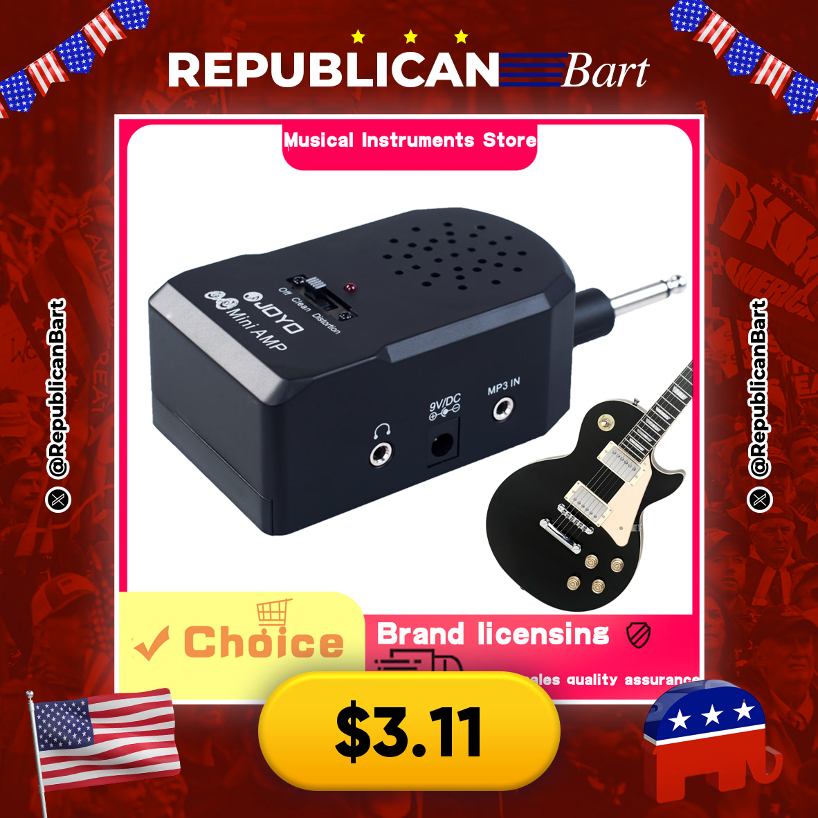 RepublicanBart's tweet photo. 🎸 AMPED UP! 🎶

🎧 JOYO Guitar Amp
🔗 https://t.co/a9INiILKb7 https://t.co/ZfVPaoJFiZ