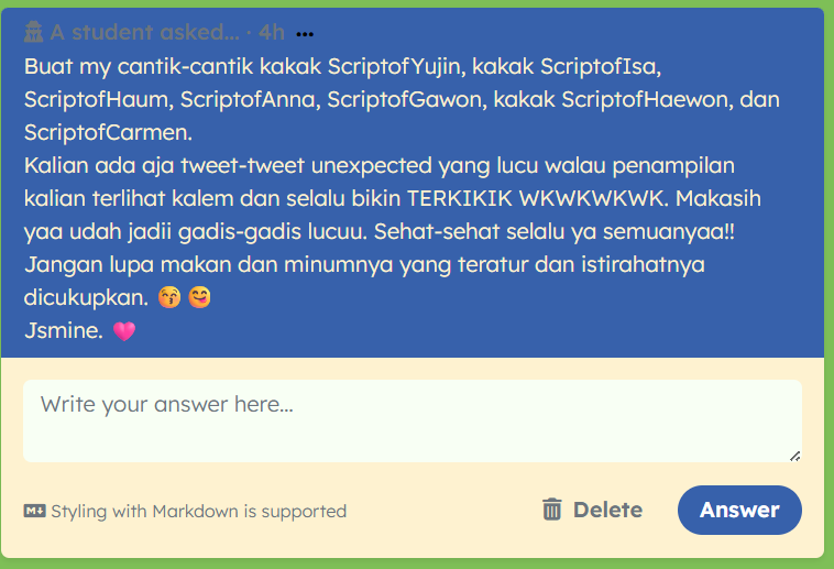 AkhirnyaRayhan's tweet photo. Abang Rangga, abang Eunseok, abang Anton, abang Seunghan, abang Wonbin. Lalu Scriptofaespa ada kakak Karina, kakak Winter, kakak Giselle, dan cece Ningie. Lalu kakak Yujin, kakak Aicang, kakak Haum, kakak Anna, kakak Gawon, HAEWON UDAH GANCHAR JADI KAKAK ICOL. Terus kakak Carmen! https://t.co/4JADcUwvPa