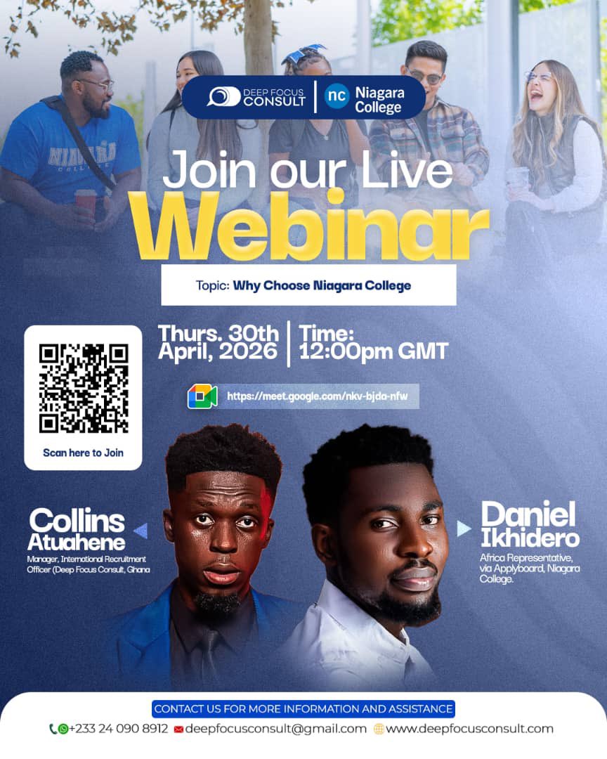 AcyyGh's tweet photo. Webinar with Niagara College on Thursday, 30th April, 2026 | Scan the QR Code and join us📌 https://t.co/jQZEMBWYmc