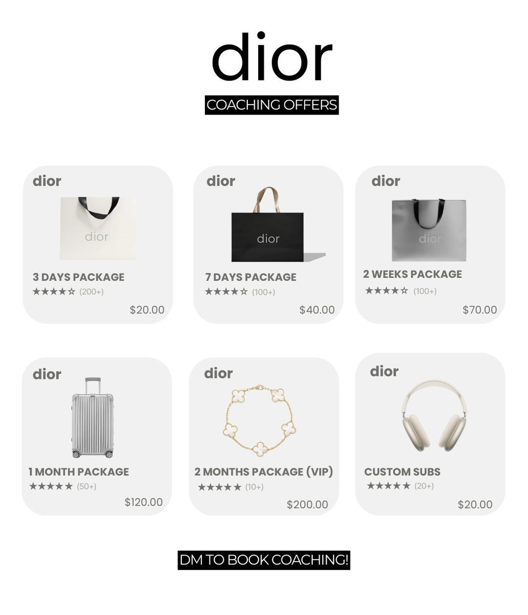 dior | coaching open tweet media