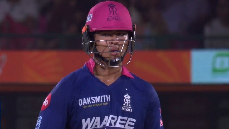 HUNDRED BY VAIBHAV SURYAVANSHI. 💯 

- 36 ball hundred by  Suryavanshi. 

15 YEAR OLD RULING THE IPL. 🫡