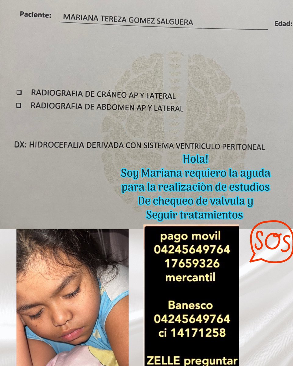 mariani87784922's tweet photo. Soy una niña Venezolana que desea tener salud requiero hacerle unos estudios para ver mi válvula , seguir tratamientos lastimosamente no tenemos los recursos favor 
✅medicamentos 450$
✅Operar mis ojos 3000$ 
✅ Estudios

https://t.co/TT0TD1uKpD https://t.co/5aLGSCneF3