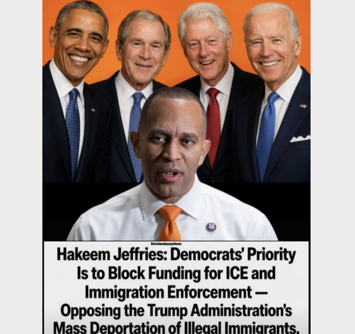 ChristinaNewstv's tweet image. #new Hakeem Jeffries stood at his press conference and labeled President Trump’s immigration enforcement a “violent mass deportation machine.”

However, Department of Homeland Security data show that every modern U.S. president has overseen the deportation or repatriation of