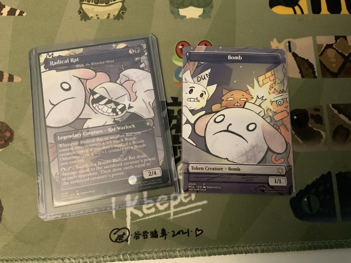 Trinity_CatXD's tweet image. Made a Radical Rat proxy for “Wick, the Whorled Mind” from MTG!! @edmundmcmillen #mewgenics #TheMaestroTeam #MagicTheGathering