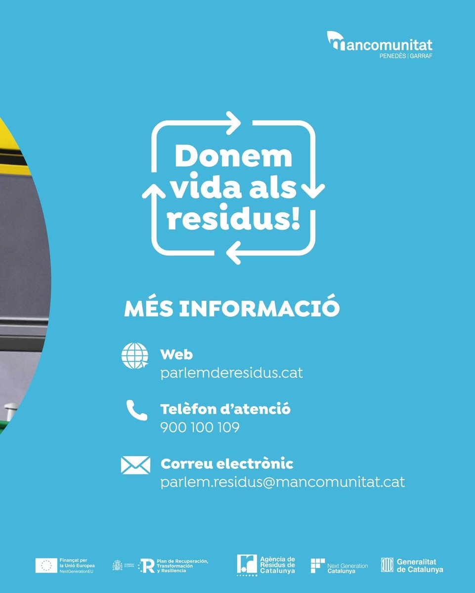 VilafrancaAj's tweet photo. 📍 Quan arriba el nou sistema al teu barri?

♻️La implantació del nou sistema de recollida de residus a #Vilafranca va començar el 21 d’abril i s’allargarà fins al 13 de juny, barri a barri.

🌐 Tota la informació a https://t.co/gSRcq811YY https://t.co/sXlc72Oksu