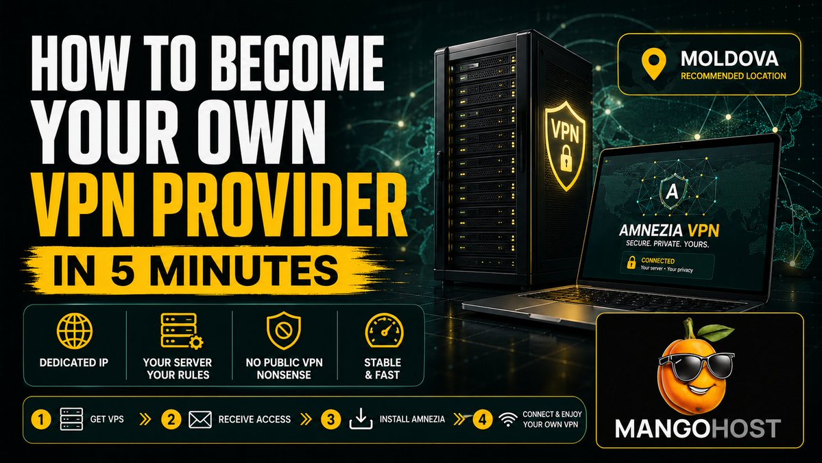 MangoHost's tweet image. How to Become Your Own VPN Provider in 5 Minutes: In countries with heavy filtering, such as Russia, Iran and Turkmenistan, internet access is becoming less predictable. More services are blocked, while people still need open access to… mangohost.net/blog/how-to-be… #blogpost #vpn