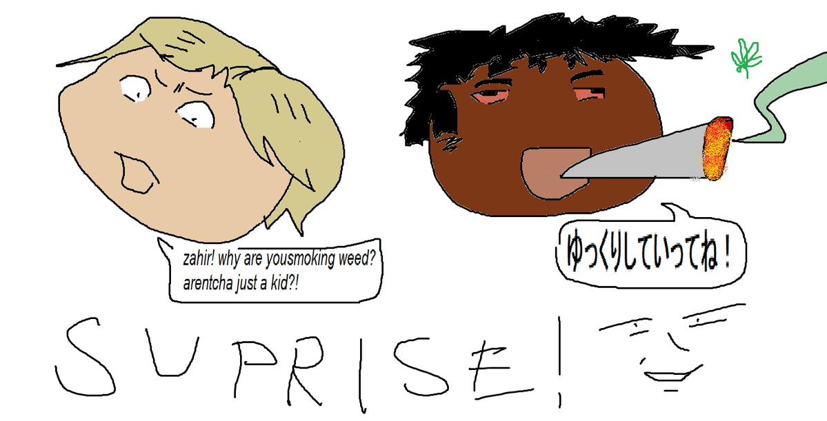 henohenom0_heji's tweet image. #art #oc #mspaint

dont ruin yourself, non canon zahir doesnt smoke weed