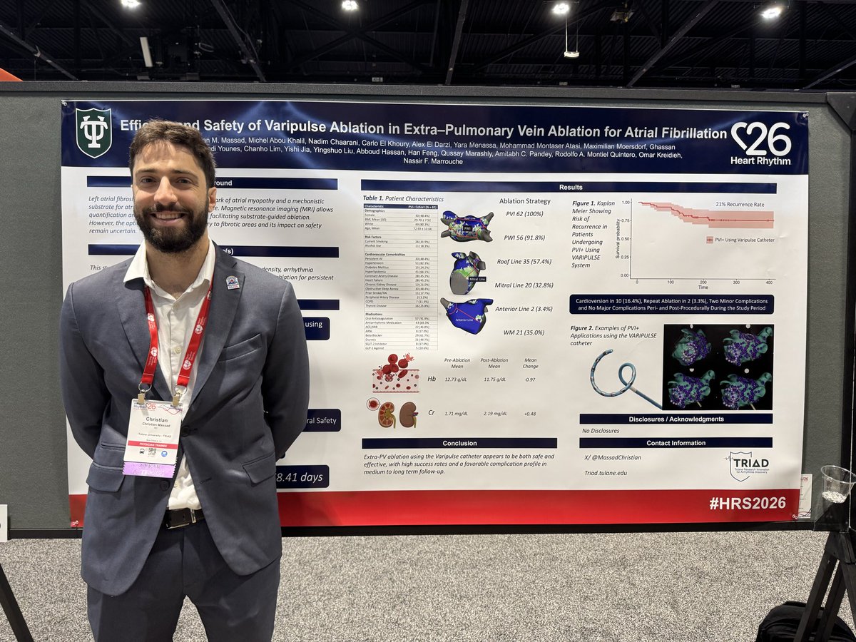 HanFengGHD's tweet photo. Excellent work from @MassadChristian and the team!

Extra-PV ablation using the VARIPULSE catheter appears to be safe and effective, with high success rates and a favorable complication profile during medium- to long-term follow-up.

Exciting progress in AF ablation strategies. https://t.co/EHJybU3tki