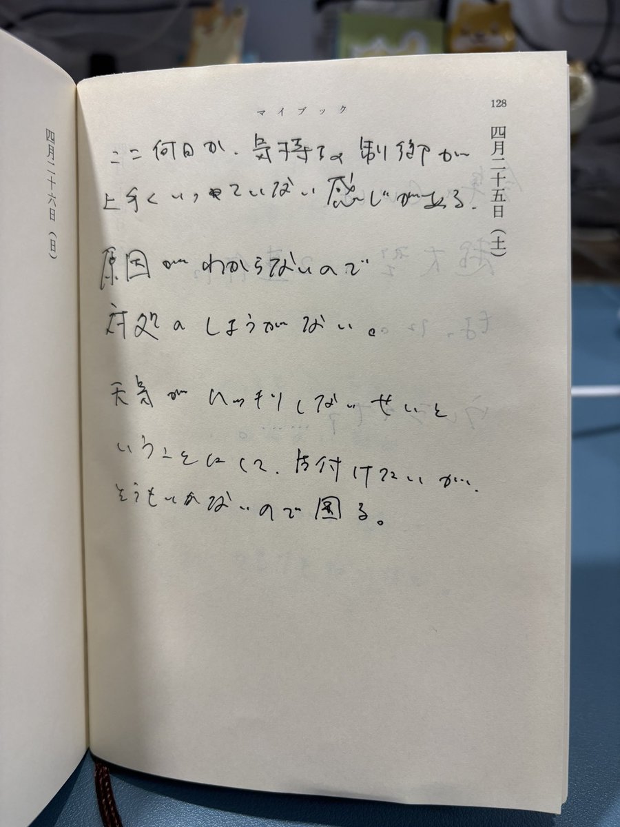 手書きの日記
令和8年4月25日