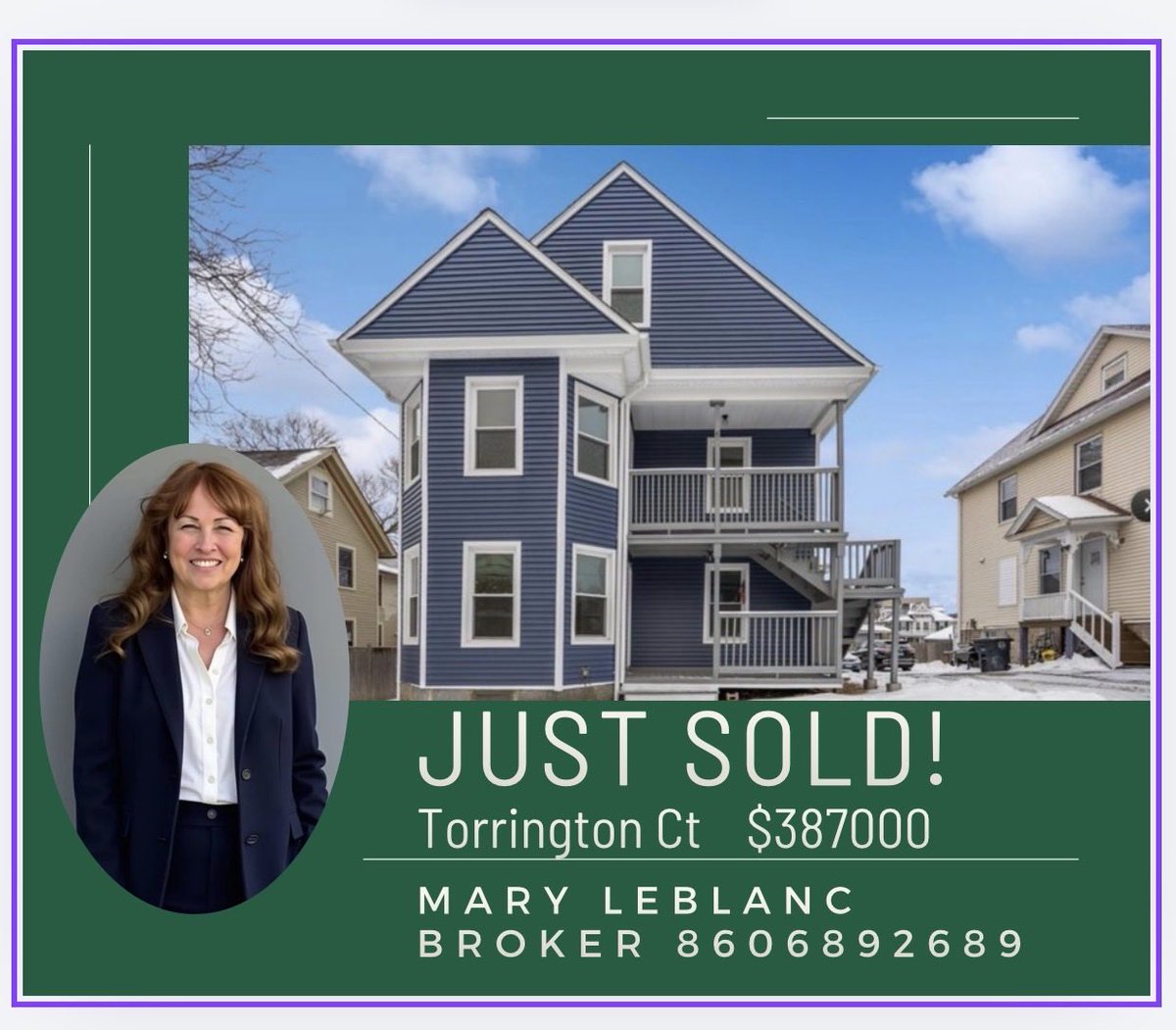 #Sold in #TorringtonCt $387000 This lovely Remodeled 2 family home has closed. 
Congratulations to our new home owner.If your looking to sell your current home / or buy your new space , give us a call at Mary LeBlanc Realty 8606892689. We cover Litchfield County and Northern