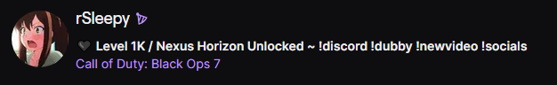 TheDiamondHit's tweet image. 🔴 Streaming LIVE on Black Ops 7
Twitch Anniversary
Sub Goal: 29/35
twitch.tv/rSleepy

#twitch #twitchtv #twitchstreamer #TwitchStreamers #twitchstreaming #BlackOps7 #BO7 #CallofDuty
