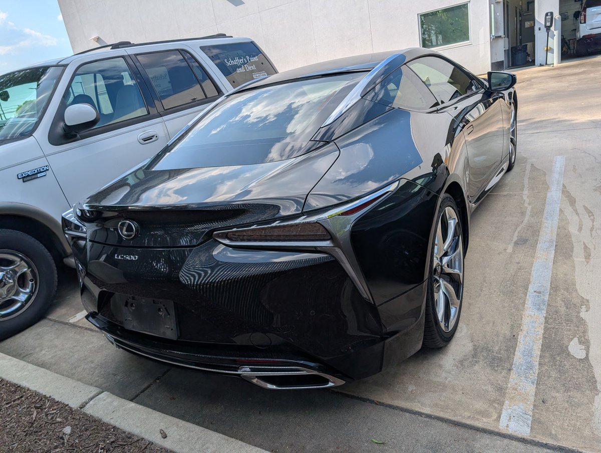 deweylexus's tweet photo. You made it, Happy Saturday!
Just in: 2018 #LC500 Sport Pkg w/ glass roof &amp; Alcantara seats to keep you in the car, loaded Only 36kmi Caviar/Toasted Caramel $74990. Call me 803.640.7952 #Lexus #driveitlikeyoustoleit  #weekend https://t.co/TVVrnVgMgN