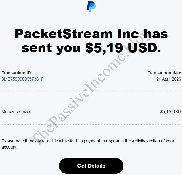real_payout's tweet image. The 74th payout has been received from PacketStream. Real passive income.

Click for more information: thepassiveincome.blog/sell-your-unus…

#MakeMoneyOnline #passiveincome #earnmoneyonline #packetstream #bandwidthselling