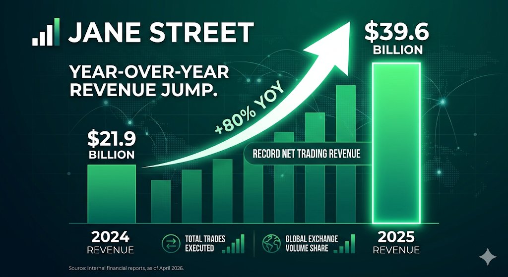 Thefinjourn's tweet photo. Jane Street Revenue (2025): $40B (~₹3.4L Cr) a HFT trader
Employees: ~3,500
SBI+HDFC+ICICI Employees: ~5.7 Lakhs
Combined Revenue: Similar to JS
One firm with the staff of a college campus makes as much as India’s 3 biggest banks. But this isn't efficiency. It’s extraction. 🧵 https://t.co/DijotA6VeL