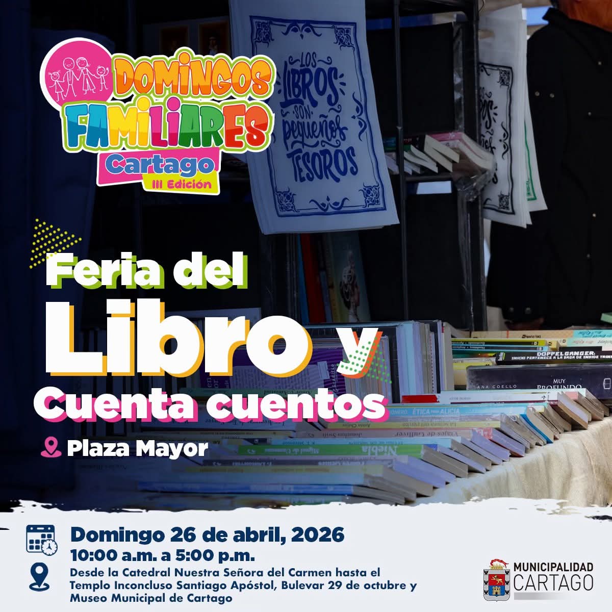 BiBoLectura's tweet photo. Mañana participo en la Feria del Libro de la Muni de Cartago. https://t.co/AOFpiGRmhg