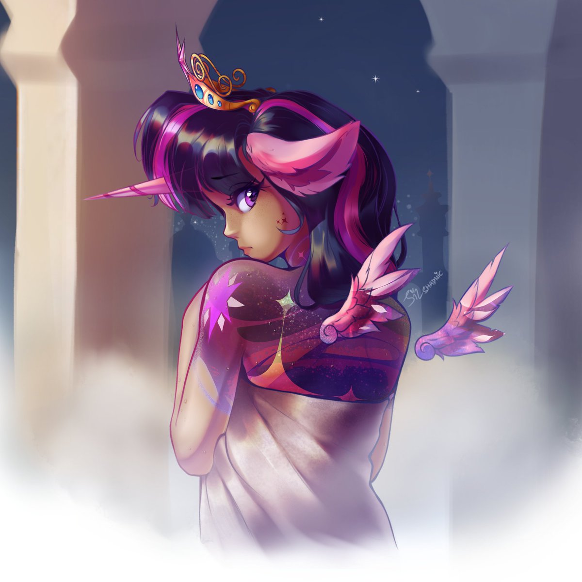 The magic that shoulders her... Twilight Sparkle.