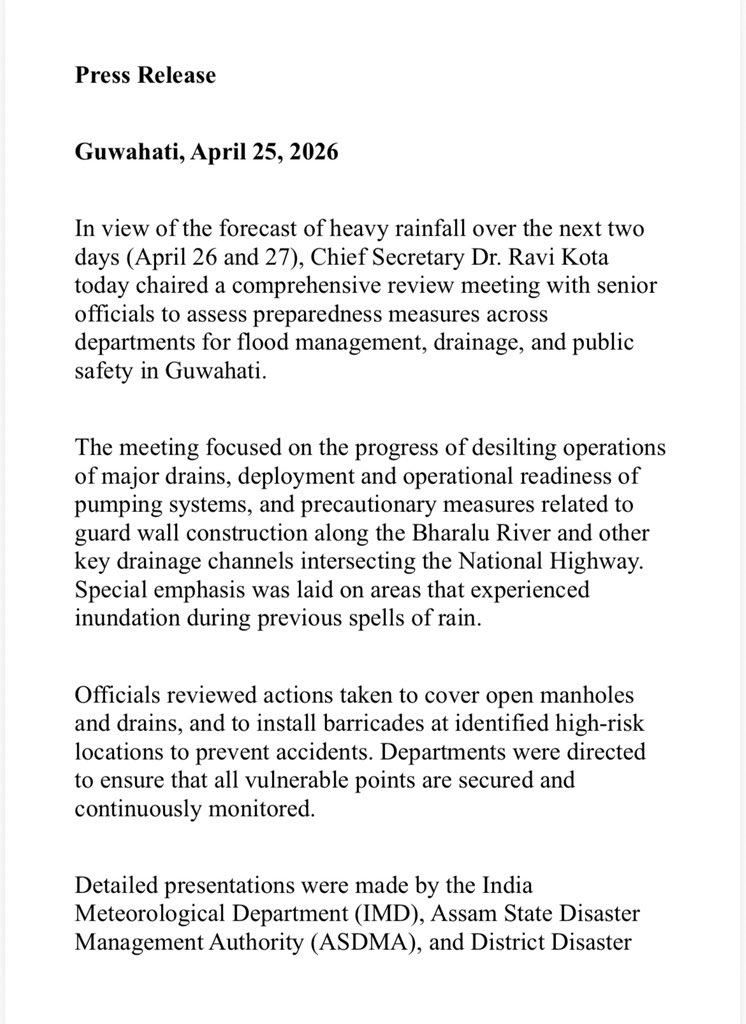 Chief Secretary, Assam tweet media