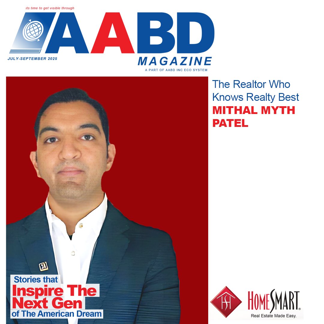 ClikAsia's tweet photo. Stories to inspire the Next Gen of the American Dream Mithil “Myth” Patel, HomeSmart’s #1 sales agent, is redefining real estate success with integrity and community focus
@AabdInc
#AABD #StoriesToInspire #NextGenOfAmericanDream #CLIKASiA #MithilPatel #HomeSmart #MJRealtyInc https://t.co/TWxPZtpXeV