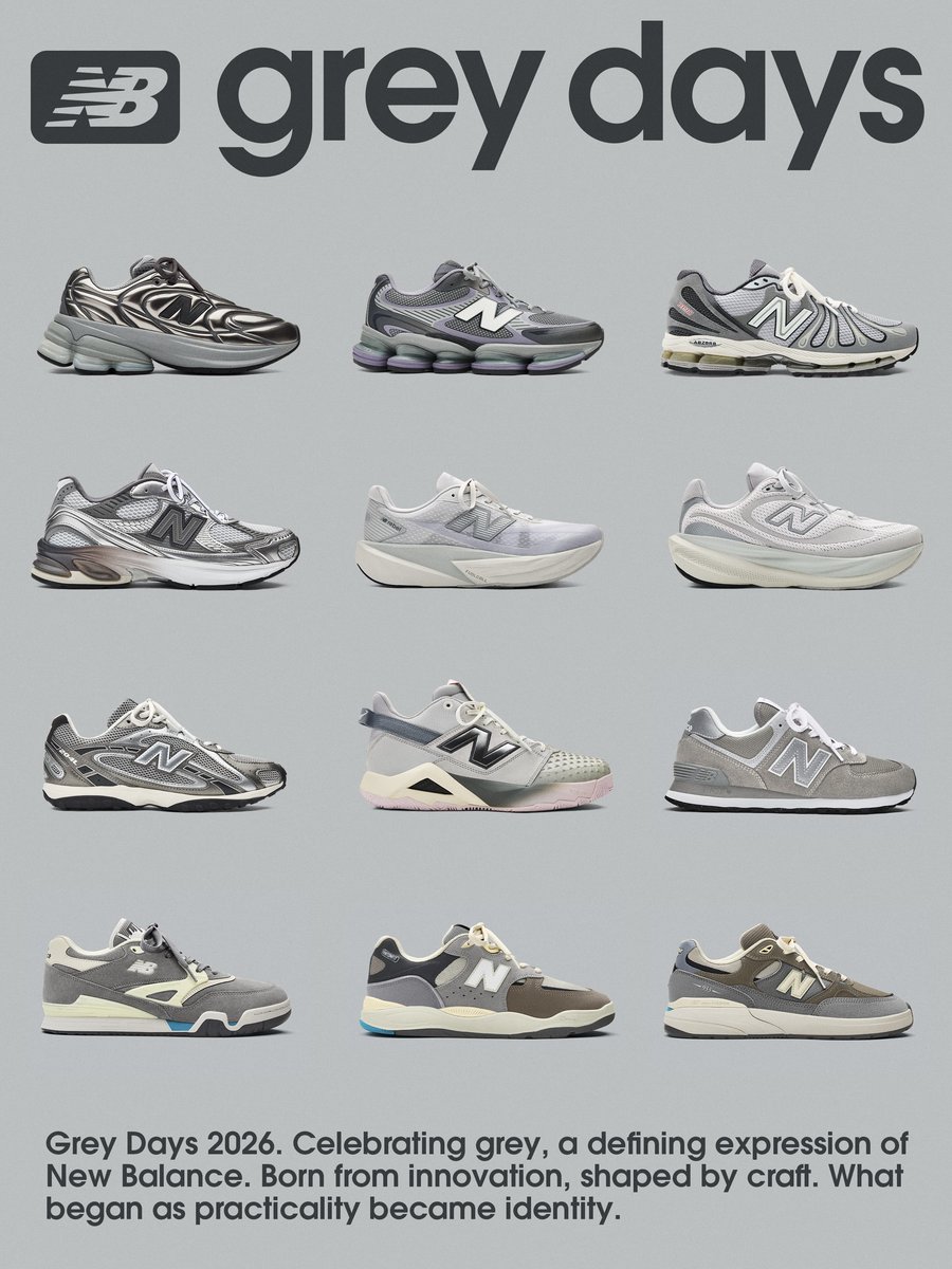 fullress's tweet photo. ニューバランスを象徴するカラー“グレー”を称える「Grey Days 2026」が5月 開催 (New Balance)

https://t.co/H1jNoDz3t8 https://t.co/Wr9rWpZ8wO