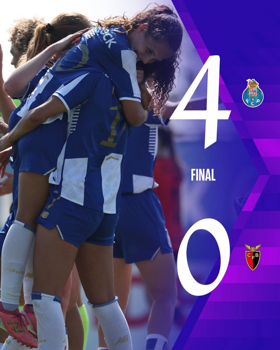 ESTAMOS NA PRIMEIRA DIVISÃO! 💙

⚽️ Maria Negrão (3) e Lily Bryant 

#FCPortoW