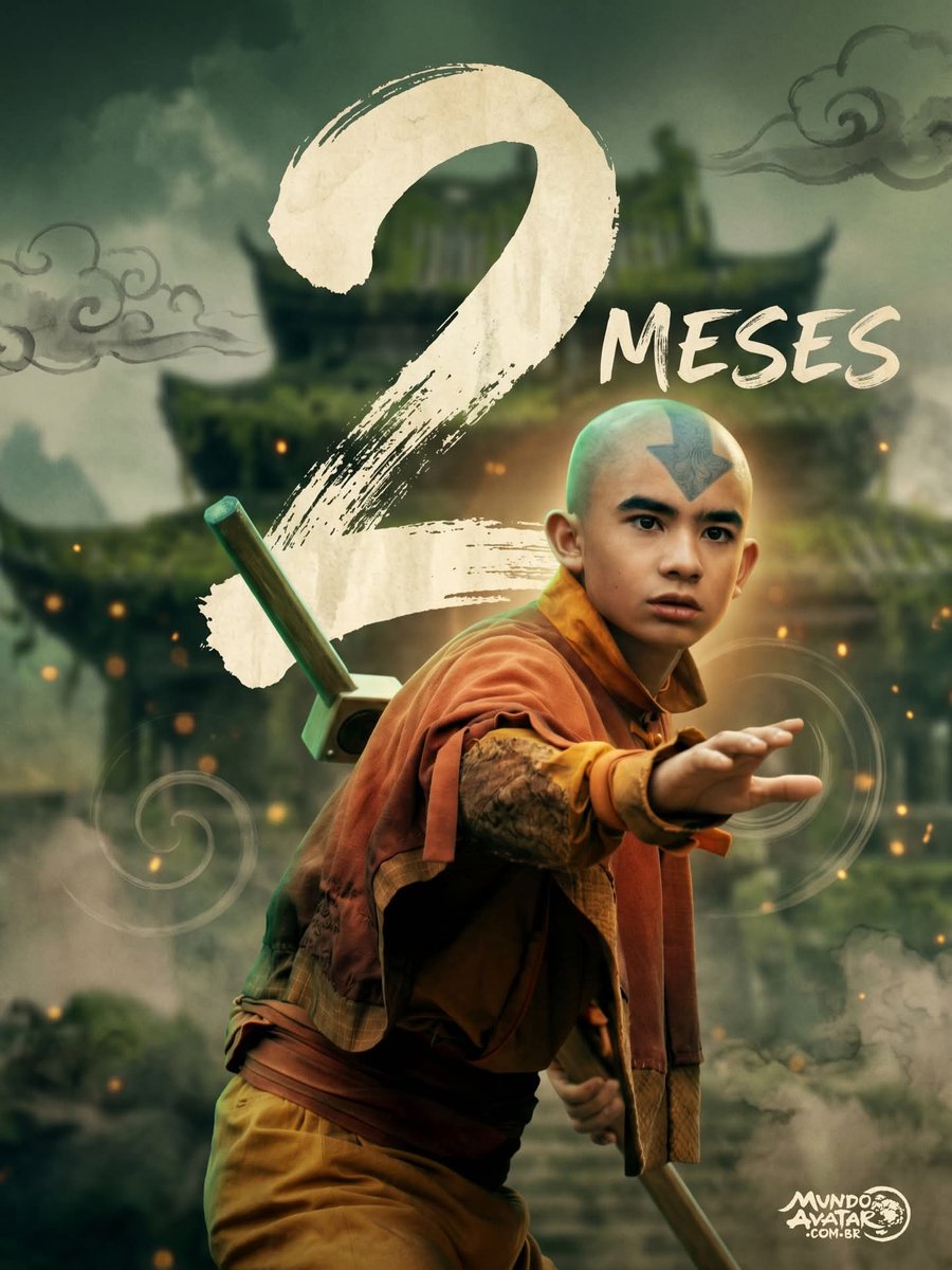 mundoavatar's tweet photo. 🌀 ‘AVATAR: O ÚLTIMO MESTRE DO AR’ estreia sua segunda temporada na Netflix em 2 meses! #avatarnetflix https://t.co/WNer4UFsXr