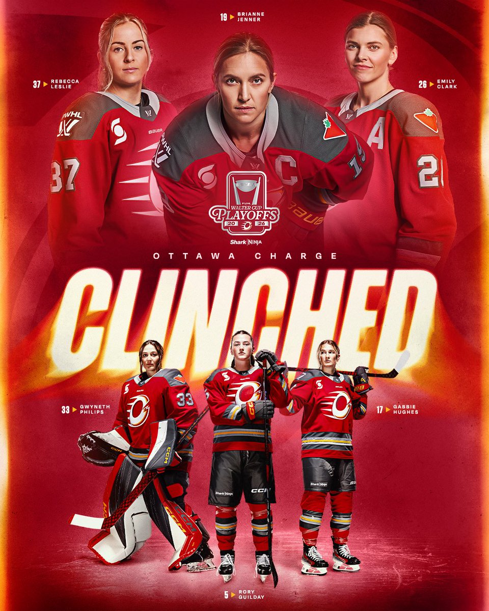 CLINCHED PLAYOFFS HALLELUJAH 🔋‼️

YOUR OTTAWA CHARGE ARE HEADED BACK TO THE DANCE!!!