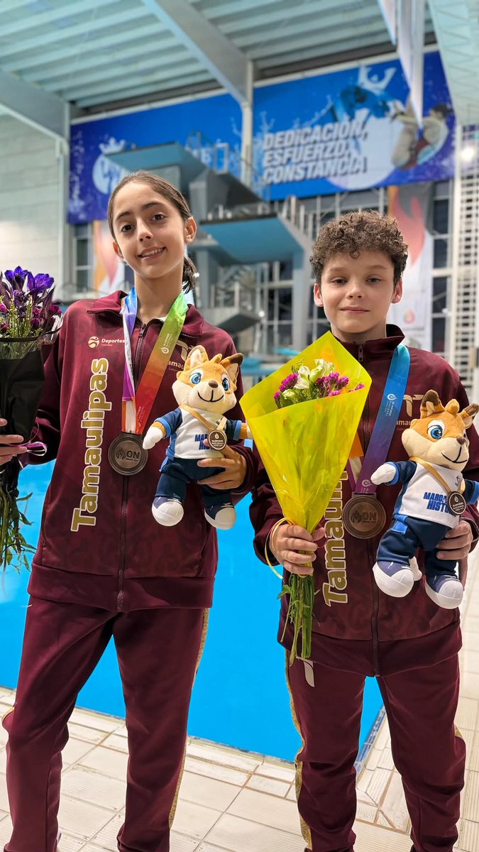 #ESTATAL📰| Dos Medallas de Plata para Tamaulipas en la Olimpiada Nacional💥

Arantza Ruíz y Matteo Terán obtienen dos medallas de bronce🥉 en la Olimpiada Nacional CONADE 2026🇲🇽 en clavados.

Arantza en Trampolín 1M, Damas Grupo C.

Matteo en Plataforma, Varones Grupo C.