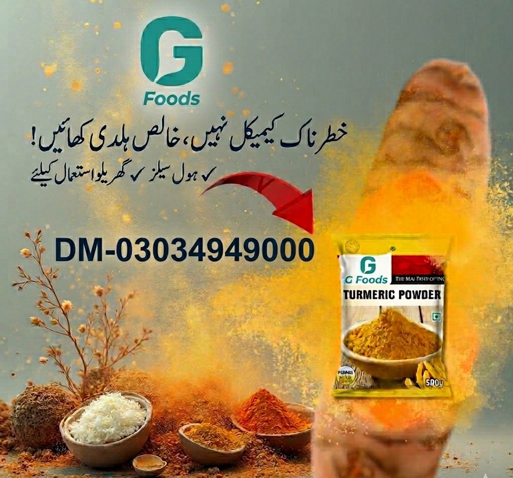 javedqasuri's tweet image. Pure #Turmeric, Pure Health.
Golden Spice for a Golden Life.
Nature’s Healing in Every Spoon.
Stay Healthy, Stay Natural.
100% Pure Turmeric Powder 
Order Now and Feel the Difference! 
Contact Us Today for Pure Turmeric.