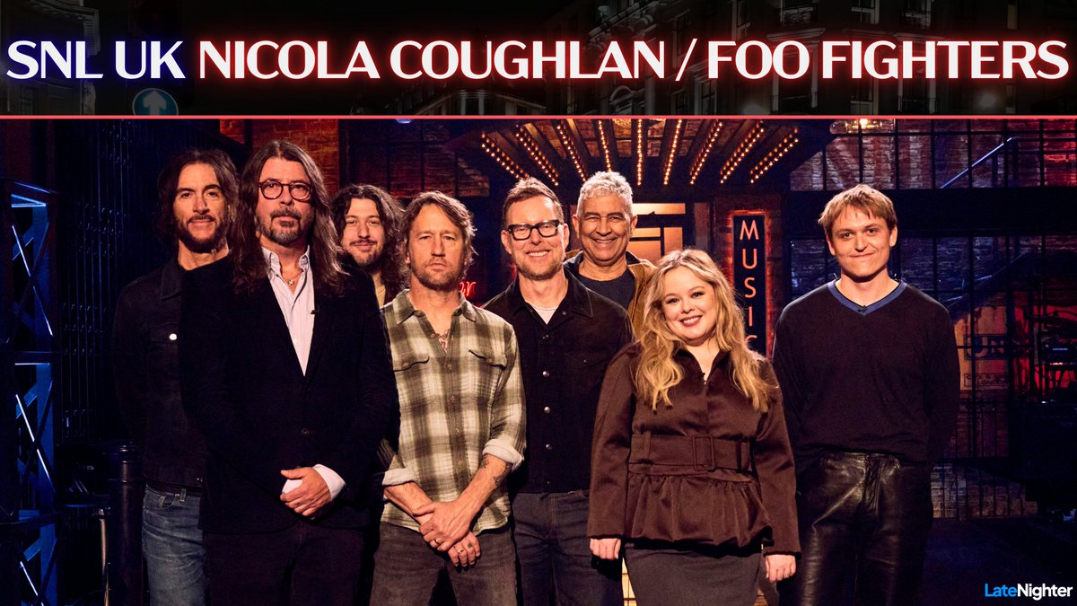thesnlnetwork's tweet image. Right after tonight's new #SNLUK, join us for the Aftershow LIVE at 12:00AM GMT / 7:00PM ET for immediate analysis on all of the best moments from the Nicola Coughlan / Foo Fighters episode!🇬🇧
